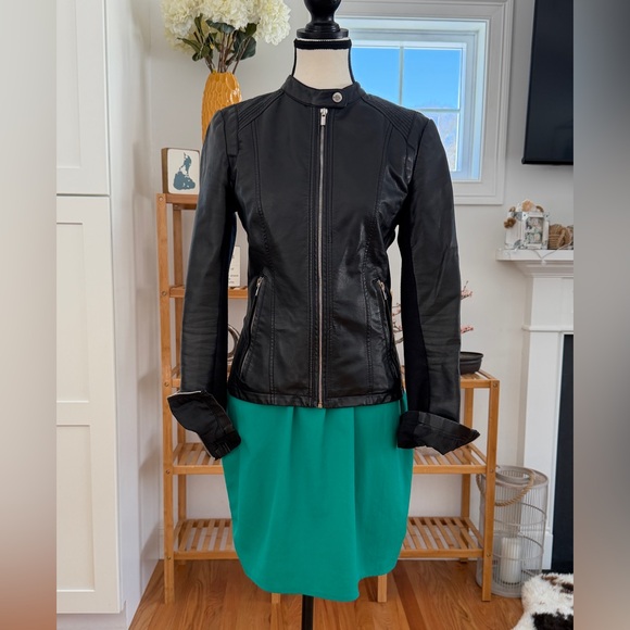 Express Black Faux Leather Jacket - Picture 3 of 8